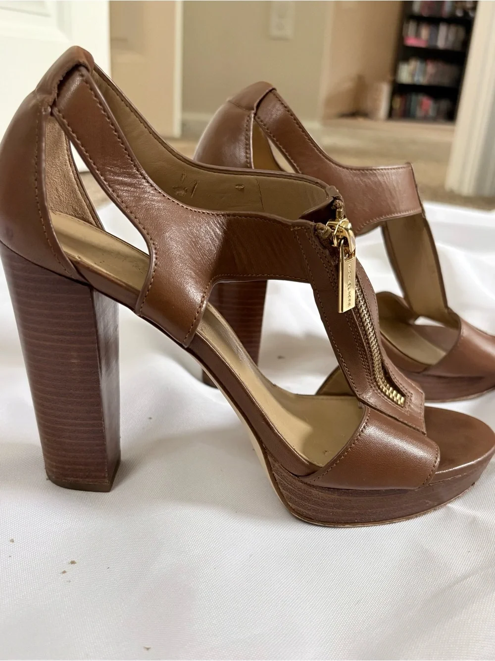 Michael Kors - Zip Front Block Heel Sandals